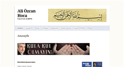 Desktop Screenshot of aliozcanhoca.com